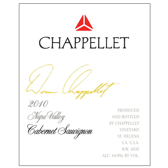 2012 Chappellet Cabernet Sauvignon Napa - click image for full description