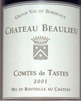 2000 Chateau Beaulieu Comtes de Tastes Bordeaux (stained labels) - click image for full description