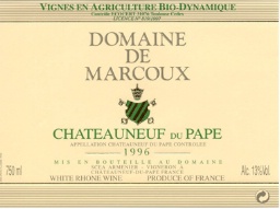 2013 Domaine Marcoux Chateauneuf Du Pape Blanc - click image for full description