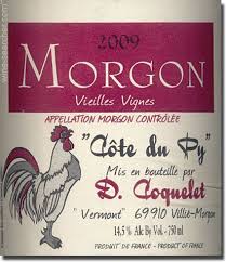 2012 Coquelet Morgon Cote du Py Beaujolais - click image for full description