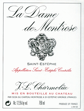 2018 La Dame de Montrose St. Estephe - click image for full description