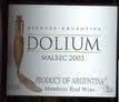 2010 Dolium Malbec Classic Mendoza - click image for full description