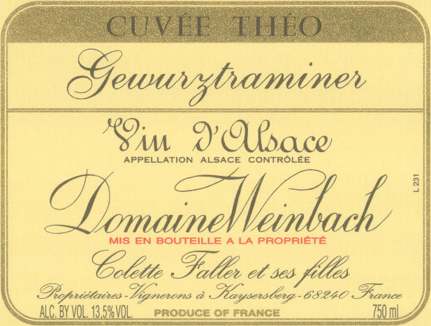 2007 Domaine Weinbach Gewurztraminer Cuvee Theo - click image for full description