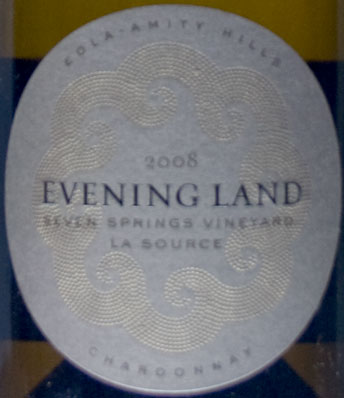2018 Evening Land Chardonnay Seven Springs VIneyard La Source Eola Amity Hills - click image for full description