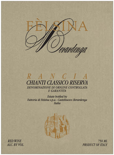 2017 Felsina Chianti Classico Riserva Rancia - click image for full description