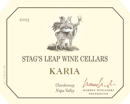 2021 Stag's Leap Wine Cellars Chardonnay Karia Napa - click image for full description