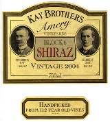 2001 Kay Brothers Shiraz Block 6  McLaren Vale image