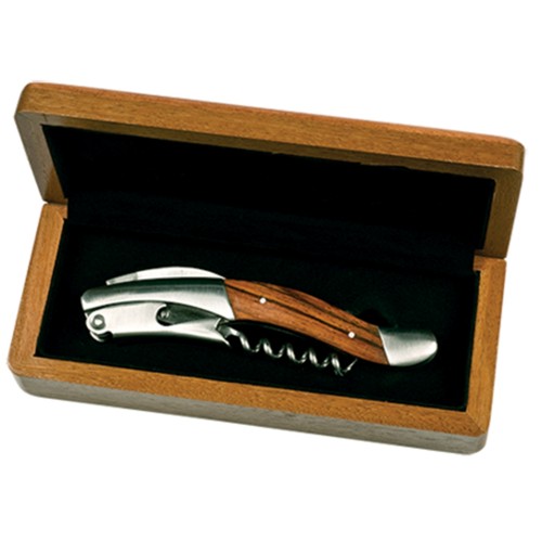 Laguiole Michelangelo Waiter’s Corkscrew - Rosewood Handle in natural wood box image