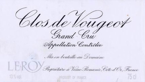 1990 LEROY CLOS VOUGEOT GRAND CRU image