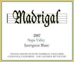 2012 Madrigal Sauvignon Blanc Napa - click image for full description