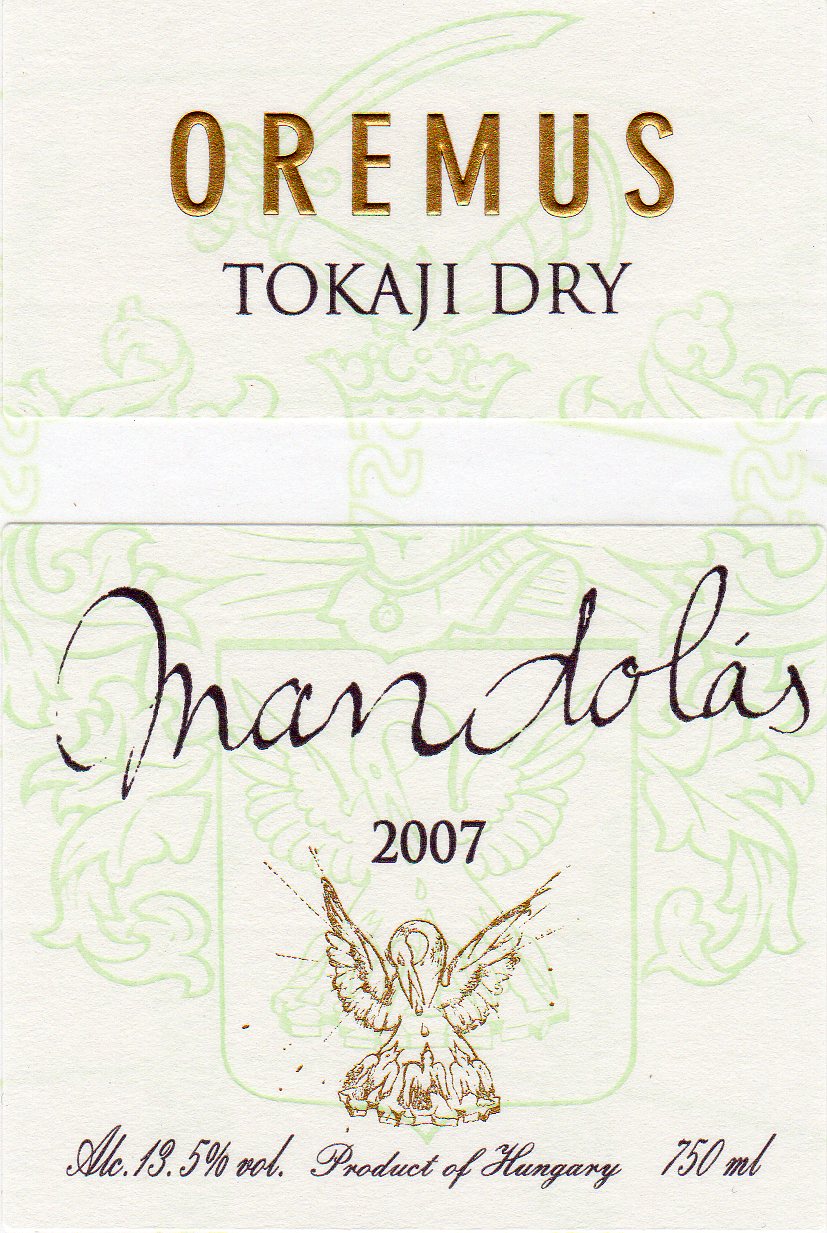 2011 Bodegas Oremus Dry Furmint Mandolas Tokaj Hegyakja Hungary image