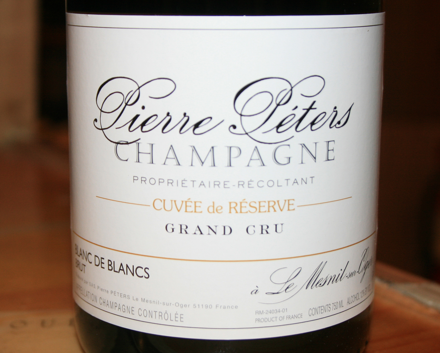 NV Pierre Peters Cuvee de Reserve Blanc de Blancs Champagne Brut - click for full details
