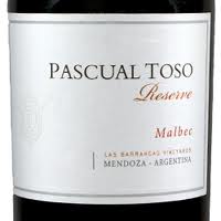 2012 Pascual Toso Malbec Reserve - click image for full description