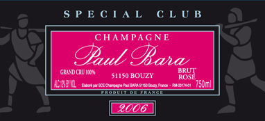 2014 Paul Bara Special Club Rose Champagne - click image for full description