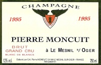 1995 Pierre Moncuit Blanc De Blancs Brut Champagne image