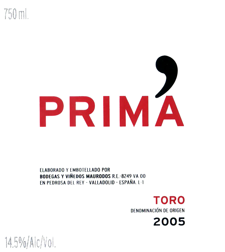 2009 Bodegas Y Vinedos Maurodos Prima Toro Magnum image