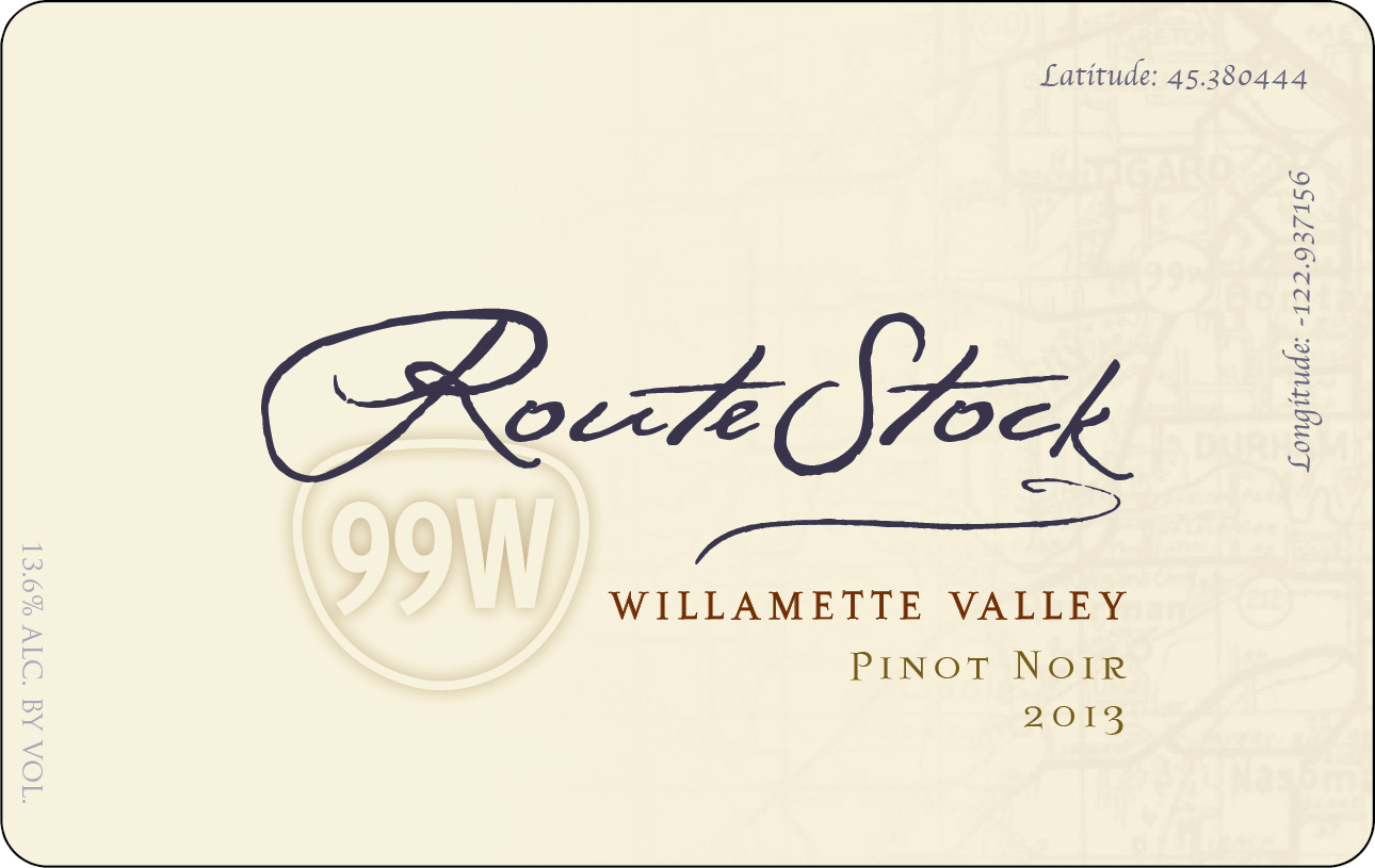2014 Routestock Pinot Noir Route 99W, Willamette Valley - click image for full description