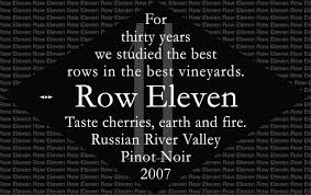 2020 Row Eleven Pinot Noir Russian River Valley - click image for full description