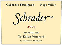 2009 Schrader Cabernet Sauvignon Beckstoffer To Kalon Napa image
