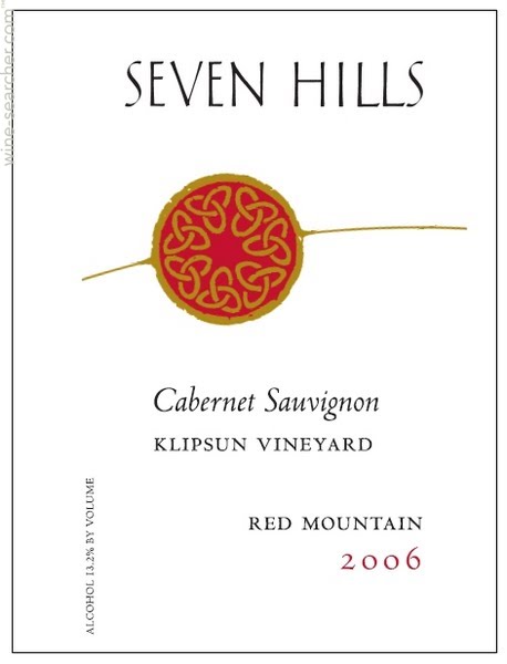 2012 Seven Hills Cabernet Sauvignon Klipsun Columbia Valley - click image for full description