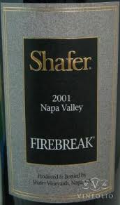 2001 Shafer Vineyards Firebreak (Sangiovese / Cabernet Sauvignon) Napa image