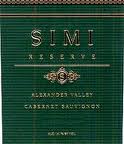 1997 Simi Reserve Cabernet Sauvignon Alexander Valley image