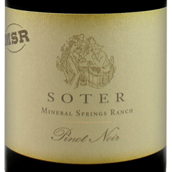 2021 Soter Pinot Noir Mineral Springs Ranch WIllamette Valley Oregon - click image for full description