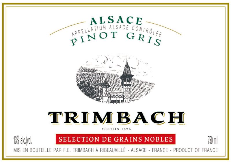 2000 F E Trimbach Pinot Gris Selection de Grains Nobles Alsace image