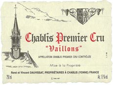 2022 Domaine Rene et Vincent Dauvissat Chablis Vaillons 1er Cru image