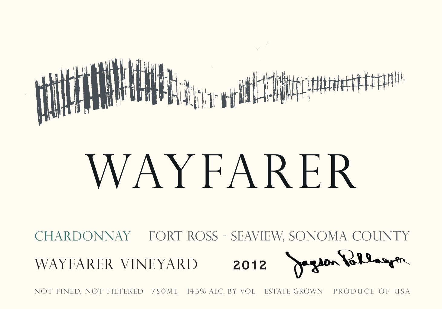 2019 Wayfarer Chardonnay Wayfarer Vineyard Fort Ross Seaview Sonoma - click image for full description