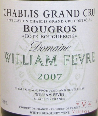 2019 William Fevre Chablis Bougros Grand Cru - click image for full description
