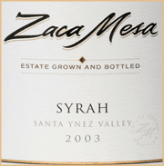 2004 Zaca Mesa Syrah Santa Ynez Valley - click image for full description