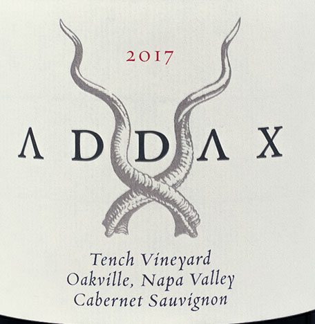 2017 Addax Cabernet Sauvignon Tench Vineyard Oakville image