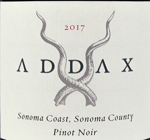 2017 Addax Pinot Noir Pfender Vineyard Sonoma Coast image