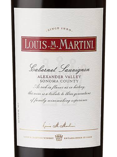2015 Louis M. Martini Cabernet Sauvignon Alexander Valley image