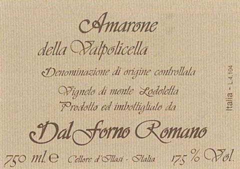 2018 Dal Forno Romano Amarone della Valpolicella - click image for full description