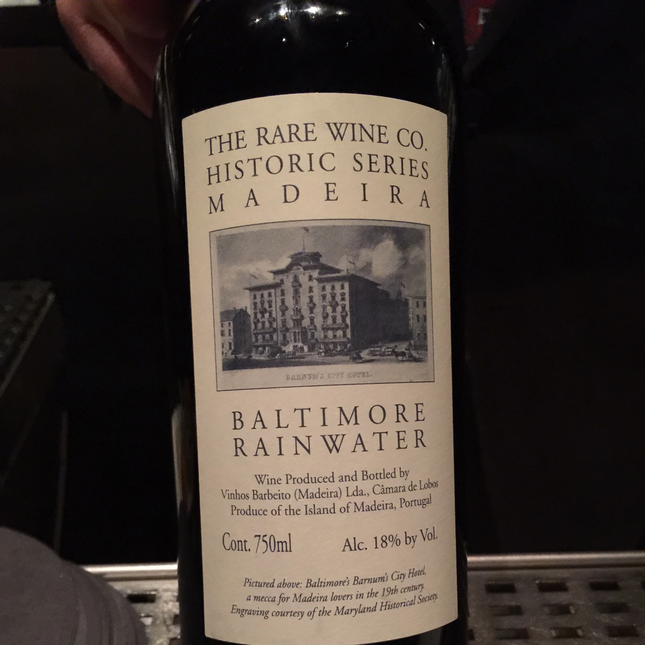 Rare Wine Co. Historic Series Baltimore Rainwater Madeira - click image for full description