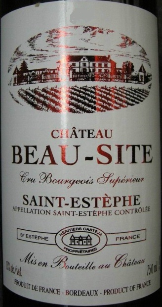 2014 Chateau Beau-Site St Estephe - click image for full description