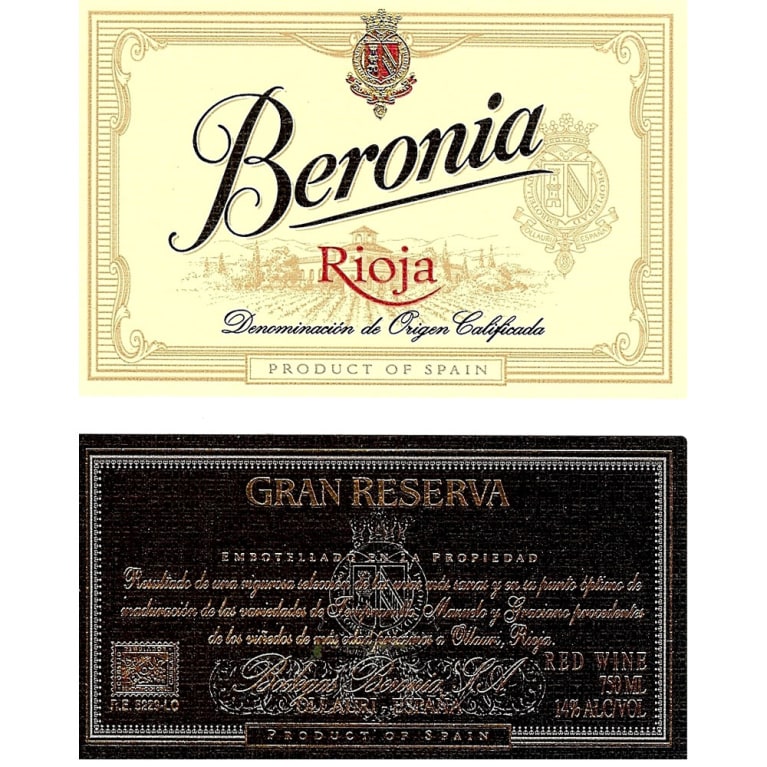 2011 Beronia Gran Reserva Rioja - click image for full description