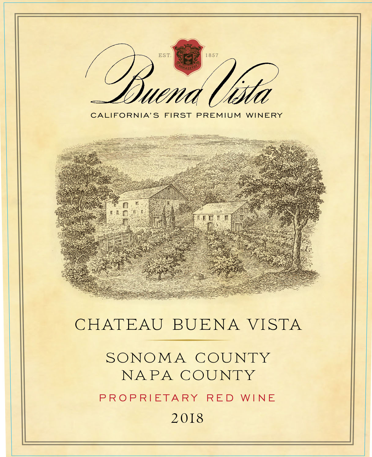 2018 Buena Vista Winery Chateau Buena Vista Proprietary Red Napa image