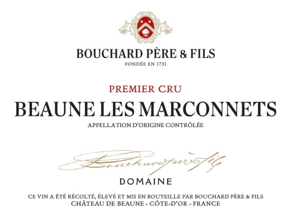 2019 Bouchard Pere et Fils Beaune Marconnets 1er Cru image