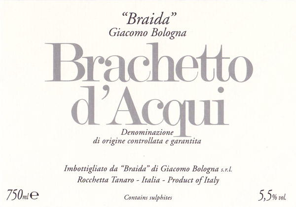2012 Braida Brachetto d’Acqui D.O.C.G. - click image for full description
