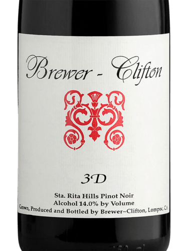 2017 Brewer-Clifton '3-D' Pinot Noir Sta Rita Hills - click image for full description