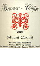2008 Brewer-Clifton Mount Carmel Pinot Noir Sta Rita Hills image