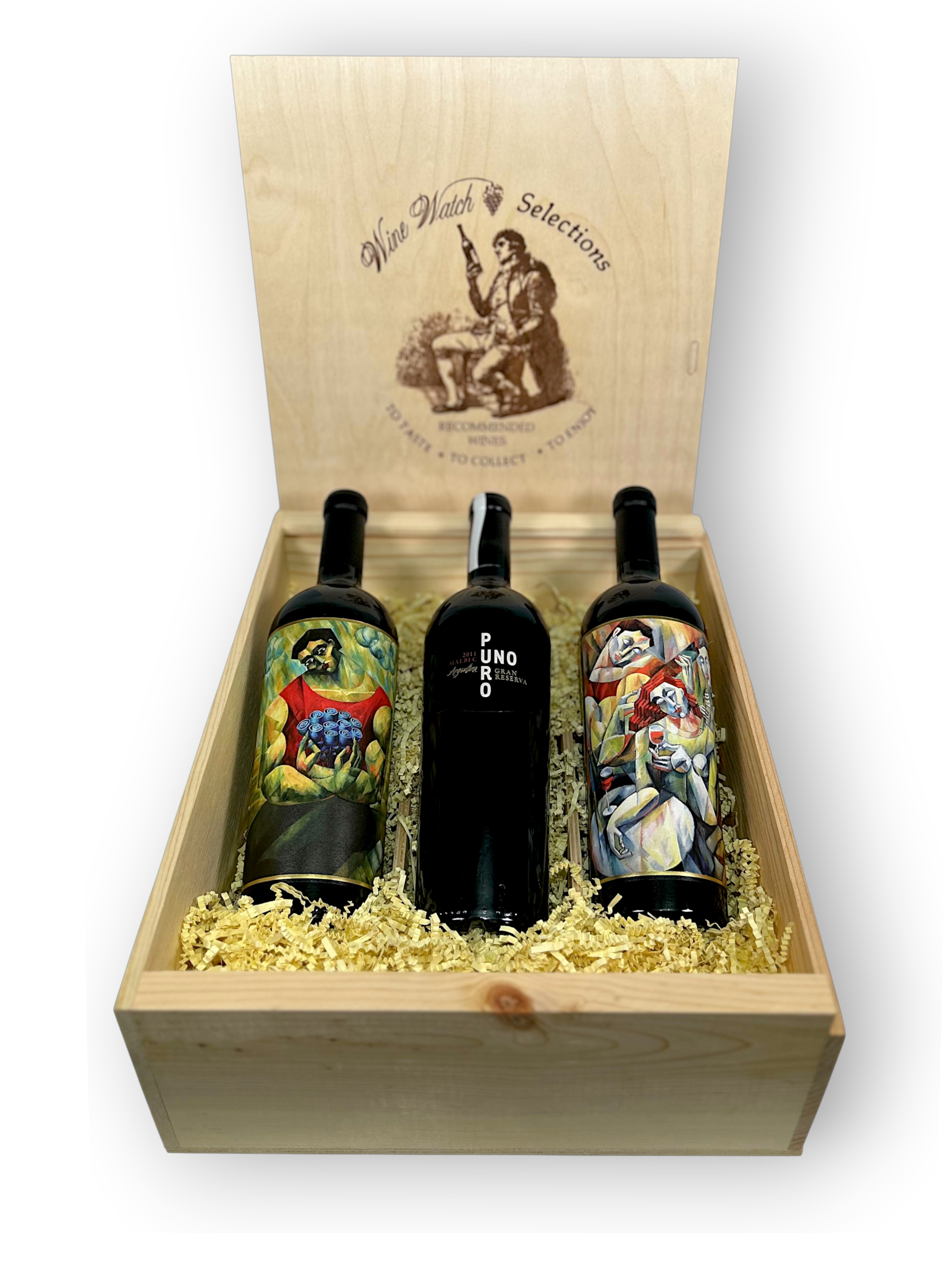 Vintage Argentina Malbec by Puro Uno Three Pack #25C9 - click image for full description