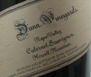 1995 Dunn Vineyards Cabernet Sauvignon Howell Mountain image