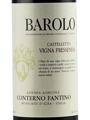 2018 Conterno Fantino Castelletto Vigna Pressenda Barolo image