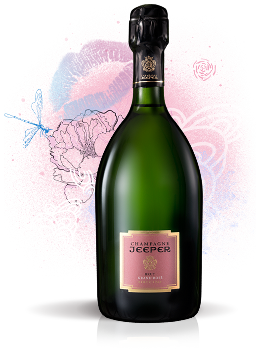 NV Champagne Jeeper Brut Grand Rose - click image for full description