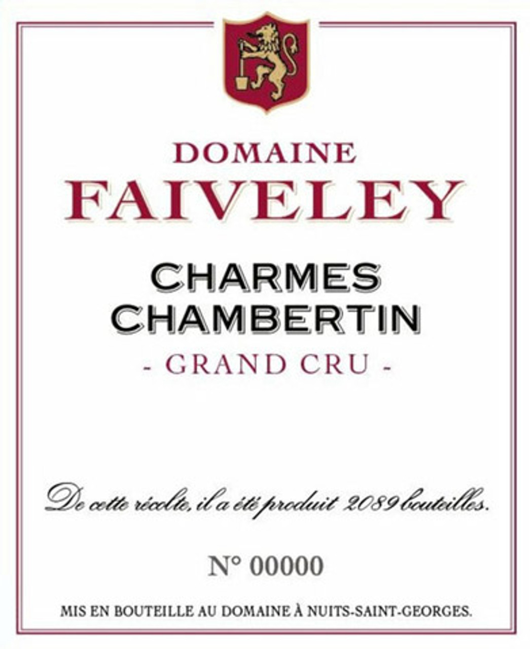 2023 Faiveley Charmes Chambertin Grand Cru - click image for full description