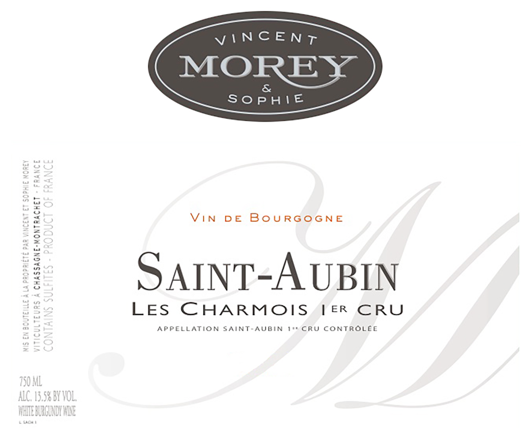 2023 Vincent Morey & Sophie Les Charmois Saint-Aubin Premier Cru - click image for full description